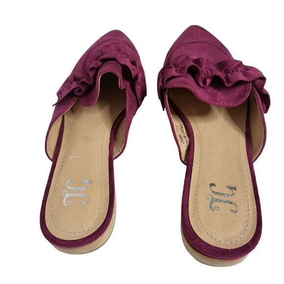 NEW Journee Collection Kessie Purple Mules Sandal Size 7.5 - Picture 7 of 11